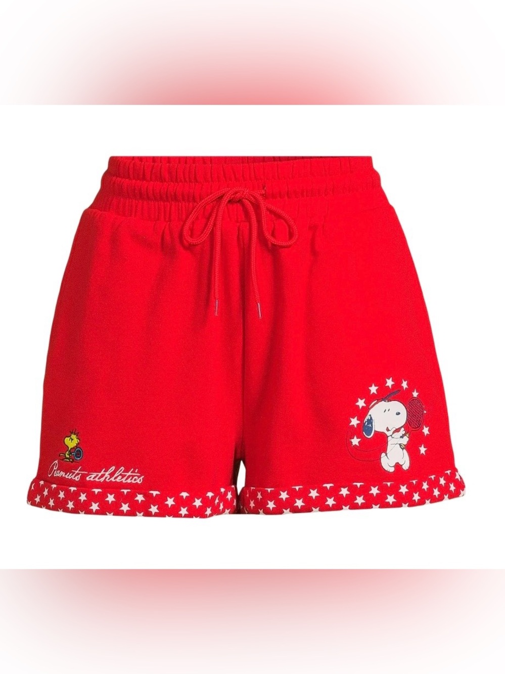 Peanuts Juniors Snoopy Red Graphic Pull On Shorts, Size XXXL